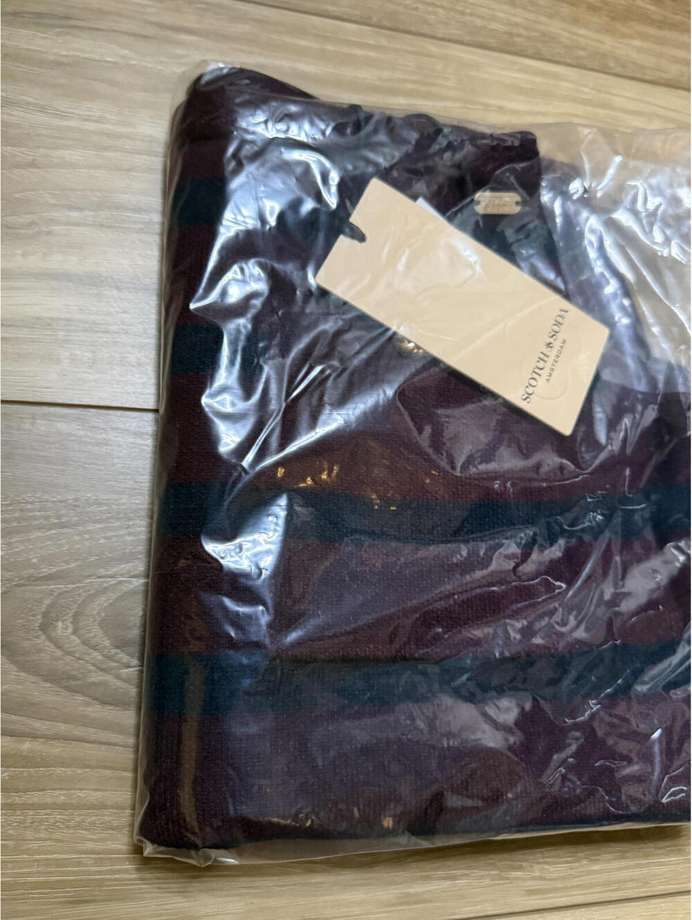 NWT! Scotch & Soda Stripe Knit Skirt in WineCasting/Sky Cap Size Small - Picture 3 of 5